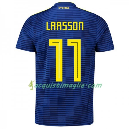 Divisa di Calcio Svezia Larsson 11 Trasferta Mondiali 2018